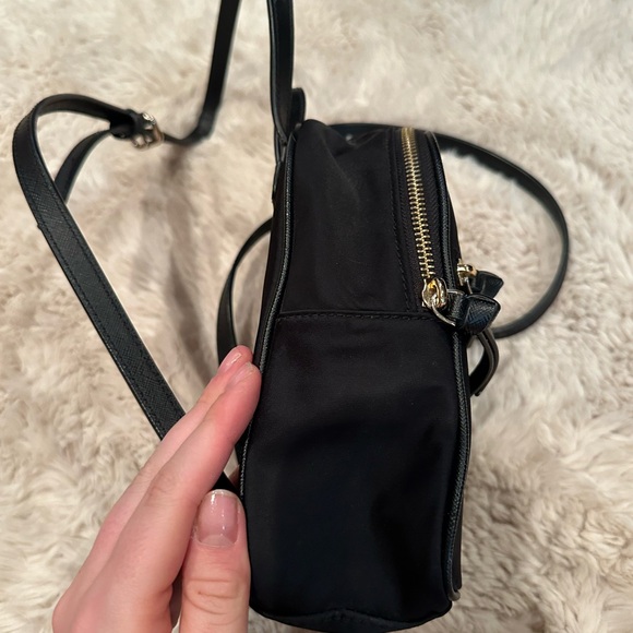 ♠️Kate Spade♠️ Mini Nylon Black & Gold Backpack - Picture 5 of 5